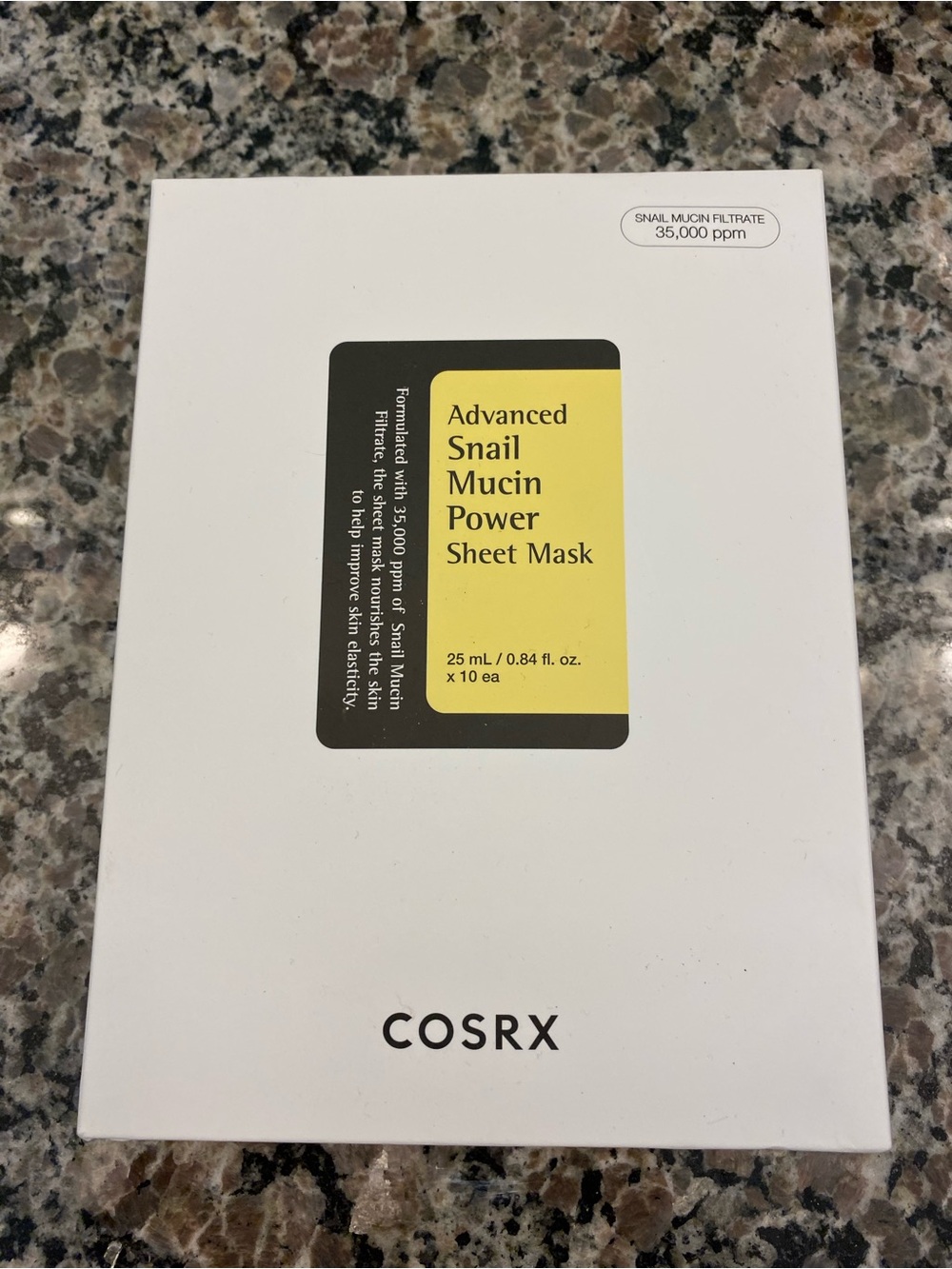 Bnwt COSRX Advanced Snail Mucin Power Sheet Mask - Yellow